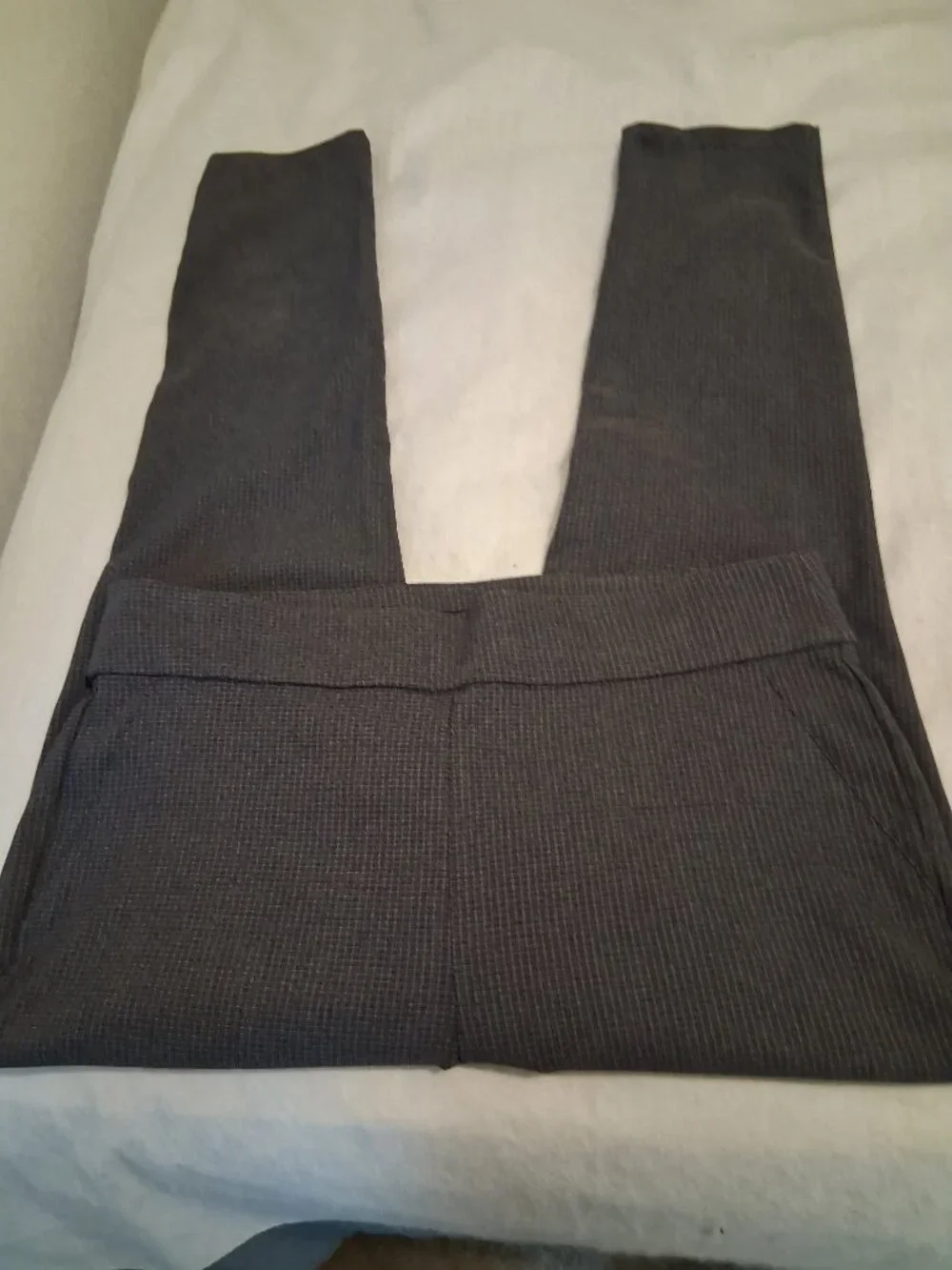 Jones New York | Black & White Stretch Straight-Leg Slacks | Size 12